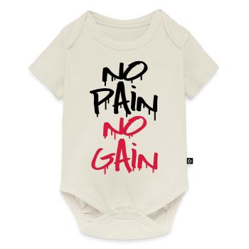 no_pain_no_gain_1_f2 - Body à manches courtes Premium Bébé - blanc cassé - Devant