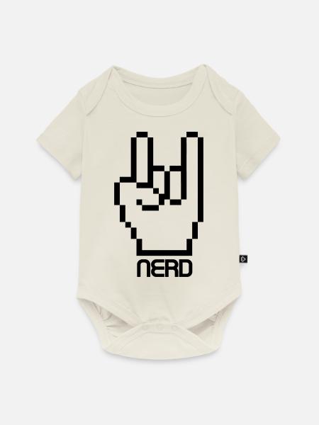Nerd Gamer - Baby Premium Kurzarmbody - Naturweiß