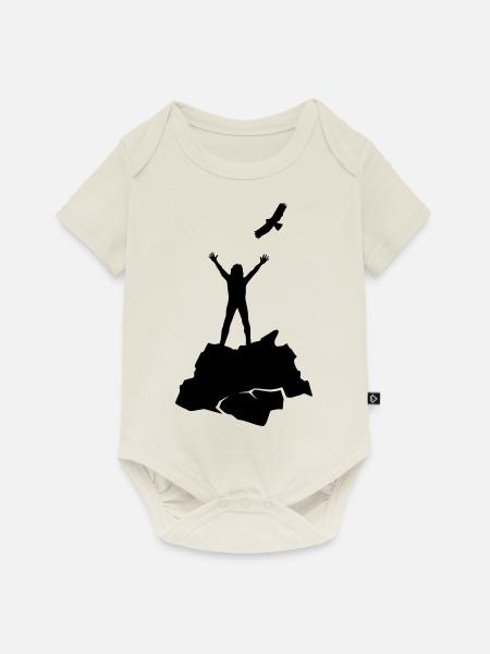 on_top_3 - Baby Premium Kurzarmbody - Naturweiß