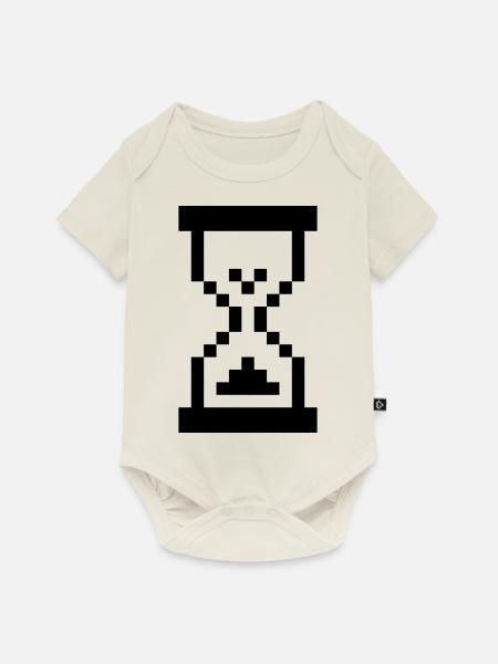 Computer Sanduhr - Konzept Warten - Baby Premium Kurzarmbody - Naturweiß