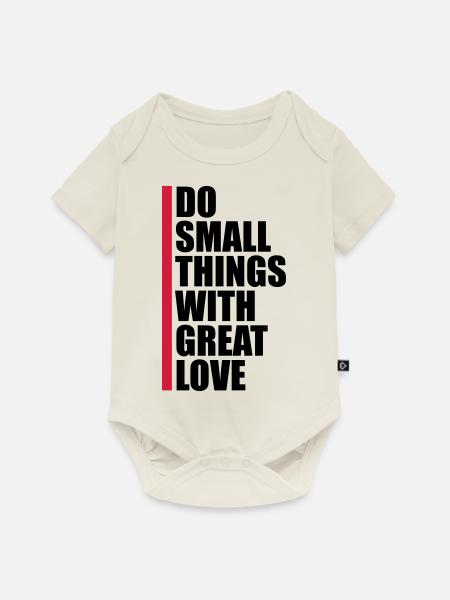 Zitat do small things - Baby Premium Kurzarmbody - Naturweiß