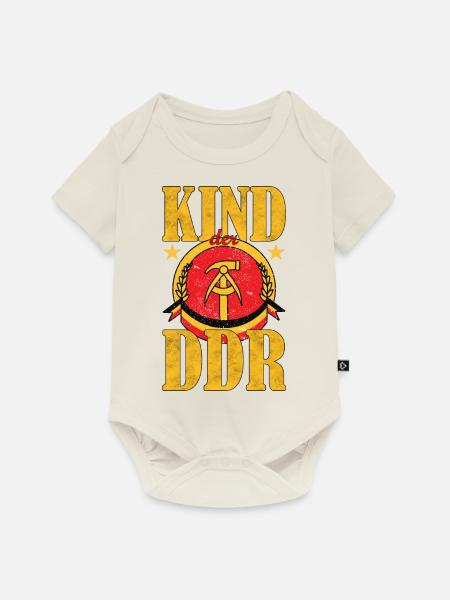 Kind der DDR Ostalgie Geschenk - Baby Premium Kurzarmbody - Naturweiß