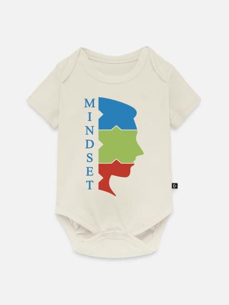 Mindset Gesicht - Baby Premium Kurzarmbody - Naturweiß
