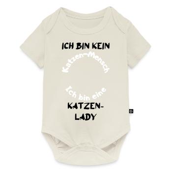 Katze Katzen verrückte Katzendame Mensch Vektor - Baby Premium Kurzarmbody - Naturweiß - Vorne