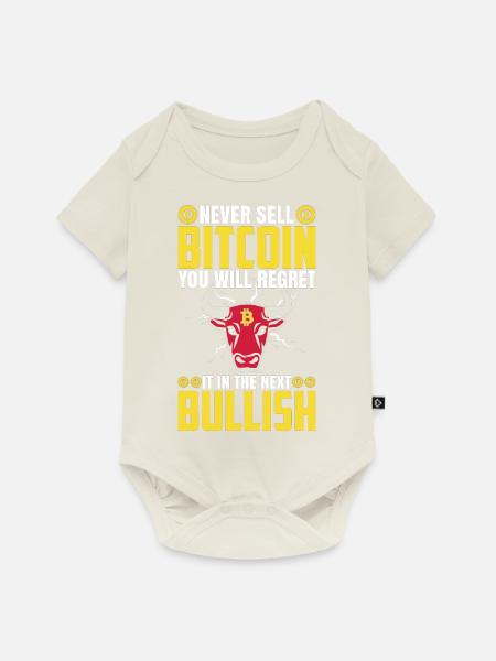 Bitcoin bullisch - Baby Premium Kurzarmbody - Naturweiß