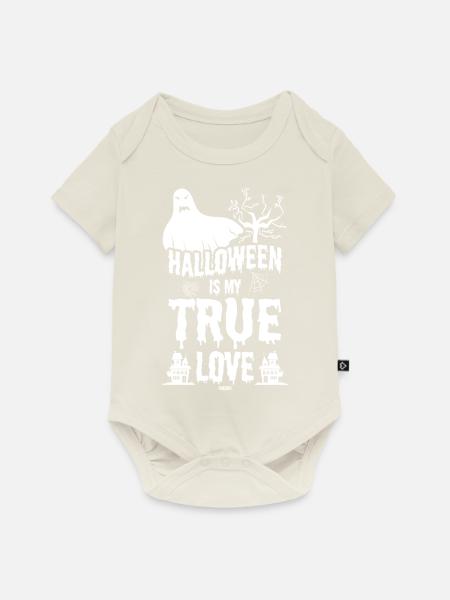 Geister Kostüm Halloween Party Gespenst - Baby Premium Kurzarmbody - Naturweiß
