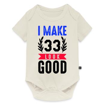 look good 33 - Baby Premium Kurzarmbody - Naturweiß - Vorne