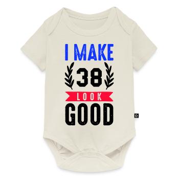 look good 38 - Baby Premium Kurzarmbody - Naturweiß - Vorne