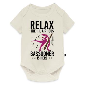 Fagottrohr für Fagottist und Fagottorchester - Baby Premium Kurzarmbody - Naturweiß - Vorne
