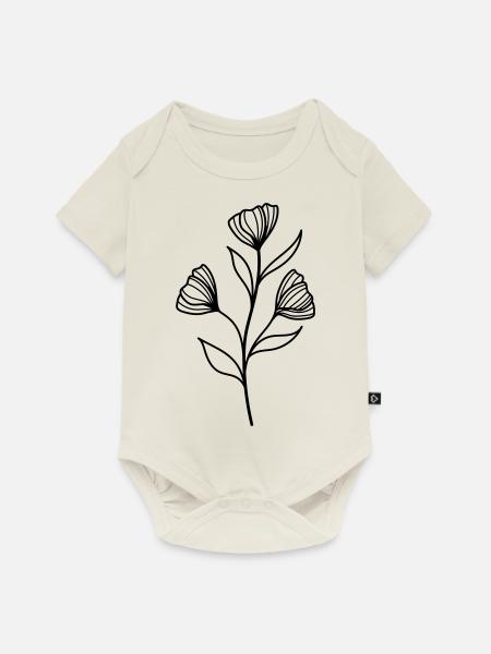 blume - Baby Premium Kurzarmbody - Naturweiß