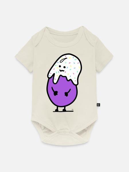 Bohne - Baby Premium Kurzarmbody - Naturweiß