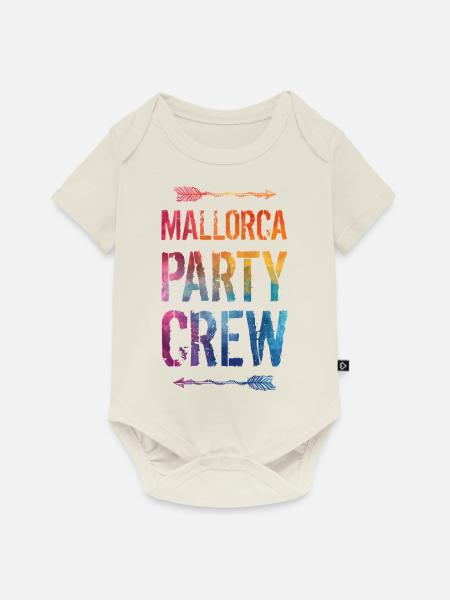 Mallorca Party Crew Spruch - Baby Premium Kurzarmbody - Naturweiß