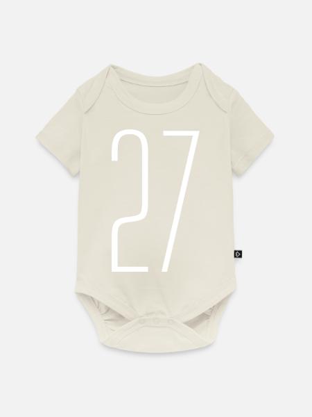 27 - Baby Premium Kurzarmbody - Naturweiß