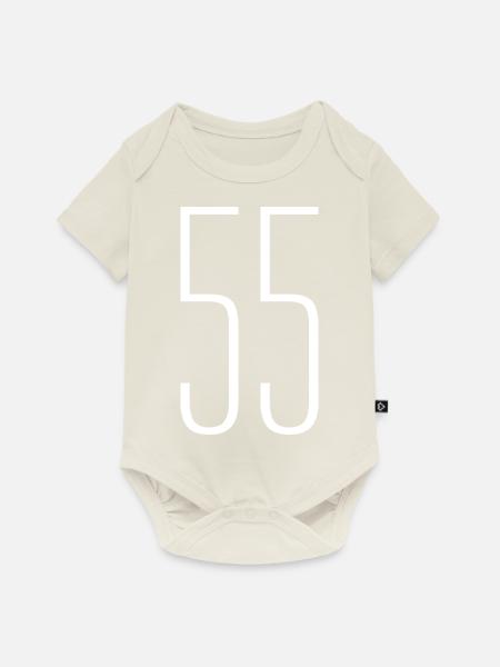 55 - Baby Premium Kurzarmbody - Naturweiß