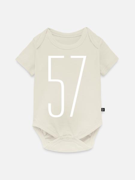 57 - Baby Premium Kurzarmbody - Naturweiß