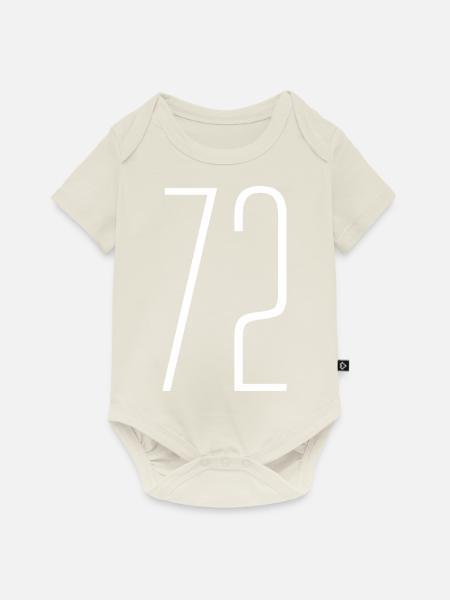 72 - Baby Premium Kurzarmbody - Naturweiß