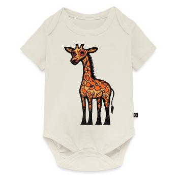 Giraffe Halloween Tier - Baby Premium Kurzarmbody - Naturweiß - Vorne