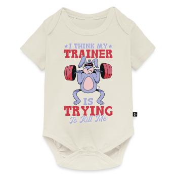 I Think My Trainer Is Trying To Kill Me 14 - Baby Premium Kurzarmbody - Naturweiß - Vorne