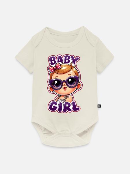 baby girl - Baby Premium Kurzarmbody - Naturweiß
