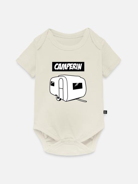 Camperin - Baby Premium Kurzarmbody - Naturweiß