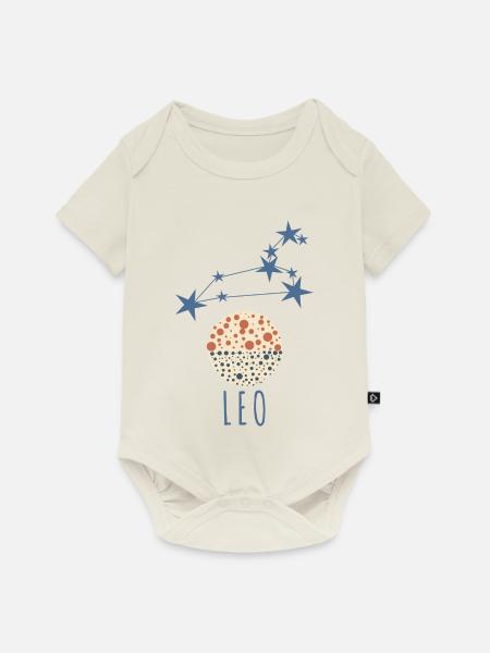 Das Sternbild Löwe - Baby Premium Kurzarmbody - Naturweiß