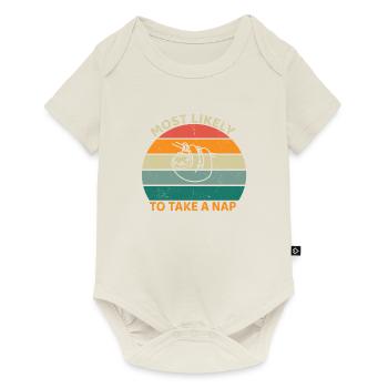 Most likely to take a nap - Sloth - Baby Premium short-sleeve bodysuit - off white - Front