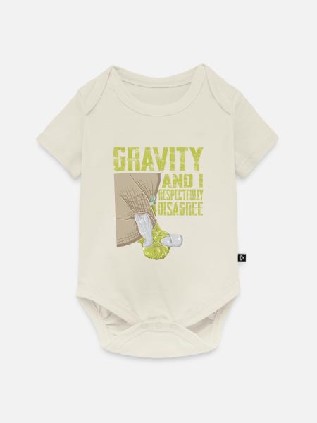 Funny Climber Rock Climbing Gravity - Baby Premium Kurzarmbody - Naturweiß