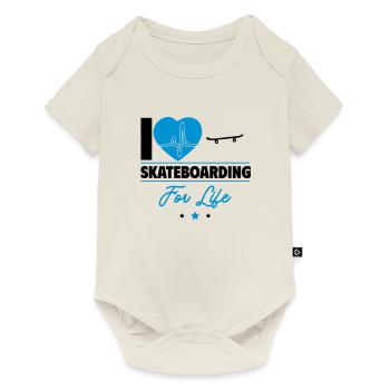 L’amour du skateboard pour la vie - à plein régime et amusant ! - Body à manches courtes Premium Bébé - blanc cassé - Devant