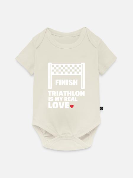 Ich Liebe Triathlon - Baby Premium Kurzarmbody - Naturweiß