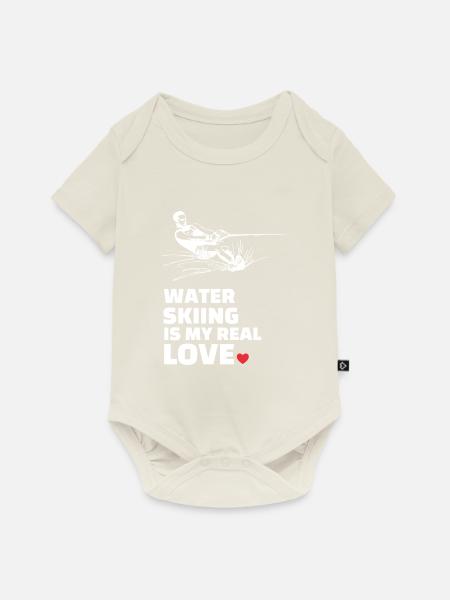 Ich Liebe Wasserski - Baby Premium Kurzarmbody - Naturweiß