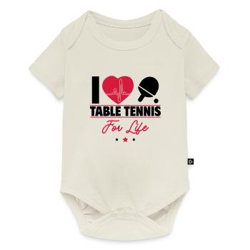 I love table tennis – For true ping-pong fans! - Baby Premium short-sleeve bodysuit - off white - Front