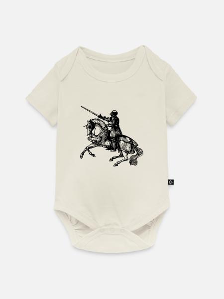 Ritter - Baby Premium Kurzarmbody - Naturweiß