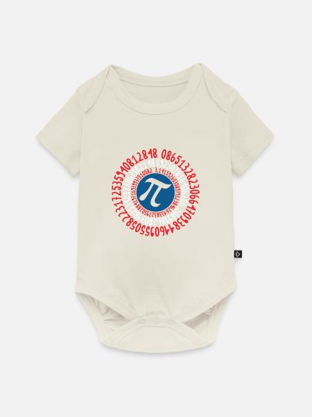 Pi - Baby Premium Kurzarmbody - Naturweiß