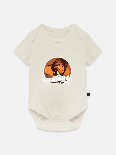 Windsurfer Geschenk - Baby Premium Kurzarmbody - Naturweiß