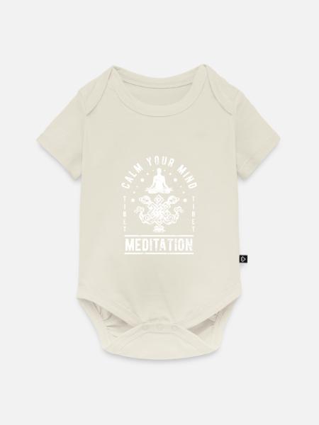 Meditation Tibet - Baby Premium Kurzarmbody - Naturweiß