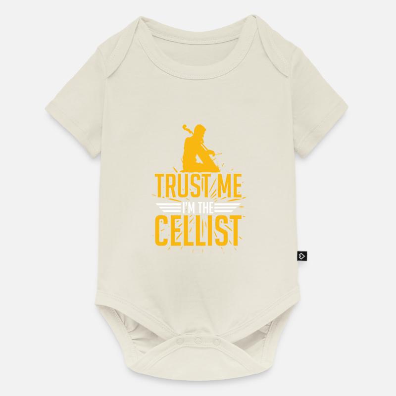 violoncelle - Body à manches courtes Premium Bébé - blanc cassé