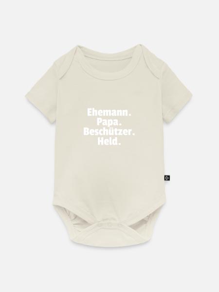 Ehemann. Papa. Beschützer. Held. - Baby Premium Kurzarmbody - Naturweiß