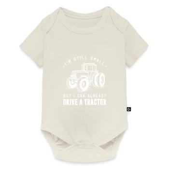 Farmer kids tractor gift · driving tractor - Baby Premium short-sleeve bodysuit - off white - Front