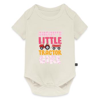 Landwirt Kinder Traktor Geschenk · Traktor Mädchen - Baby Premium Kurzarmbody - Naturweiß - Vorne
