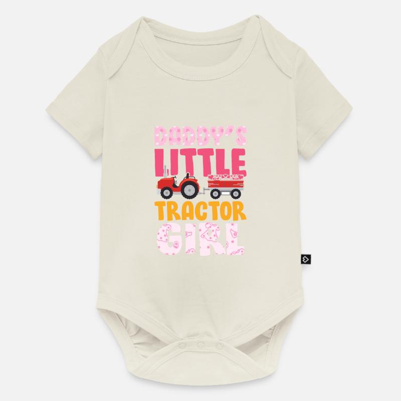 Landwirt Kinder Traktor Geschenk · Traktor Mädchen - Baby Premium Kurzarmbody - Naturweiß