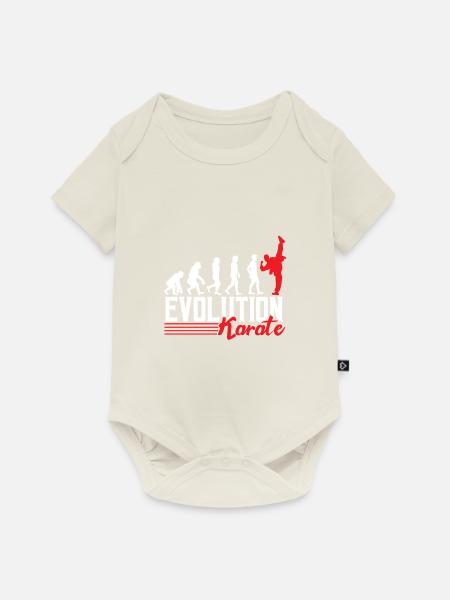 Evolution Karate - Baby Premium Kurzarmbody - Naturweiß