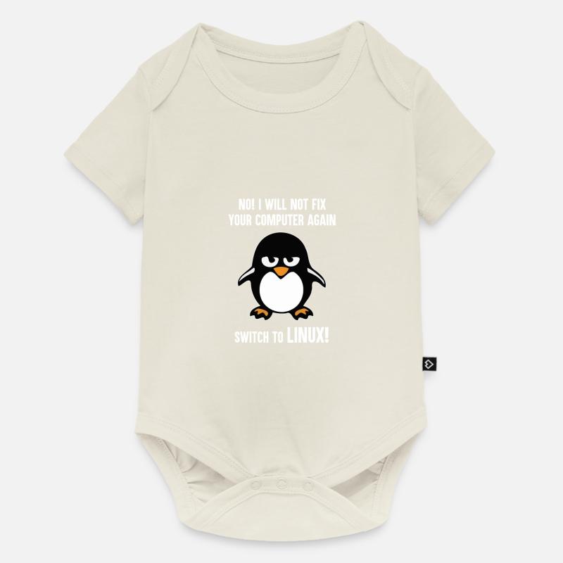 Programmieren Informatik Geschenk · Linux - Baby Premium Kurzarmbody - Naturweiß