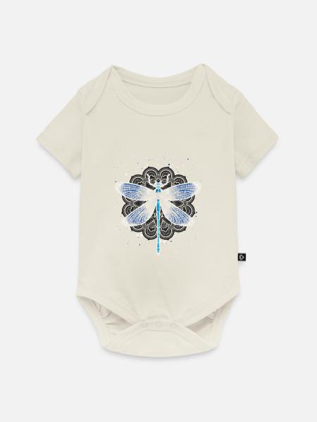 Libelle Tierliebhaber - Baby Premium Kurzarmbody - Naturweiß