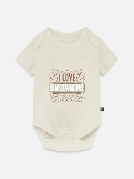 Linedance Cowboy Western - Baby Premium Kurzarmbody - Naturweiß