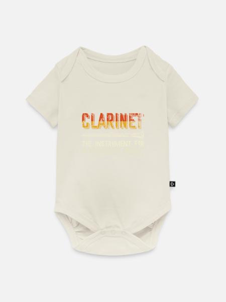 Klarinette - Baby Premium Kurzarmbody - Naturweiß
