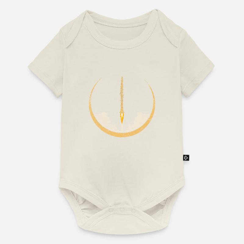 Clarinette clarinettiste moon - Body à manches courtes Premium Bébé - blanc cassé