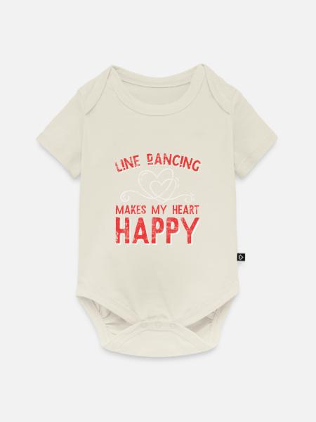 Linedance - Baby Premium Kurzarmbody - Naturweiß