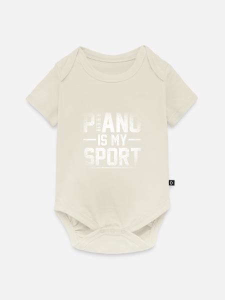 Piano - Baby Premium Kurzarmbody - Naturweiß