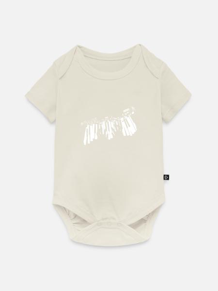Piano Geschenk - Baby Premium Kurzarmbody - Naturweiß