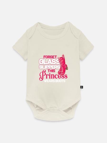 Cowboy - Baby Premium Kurzarmbody - Naturweiß